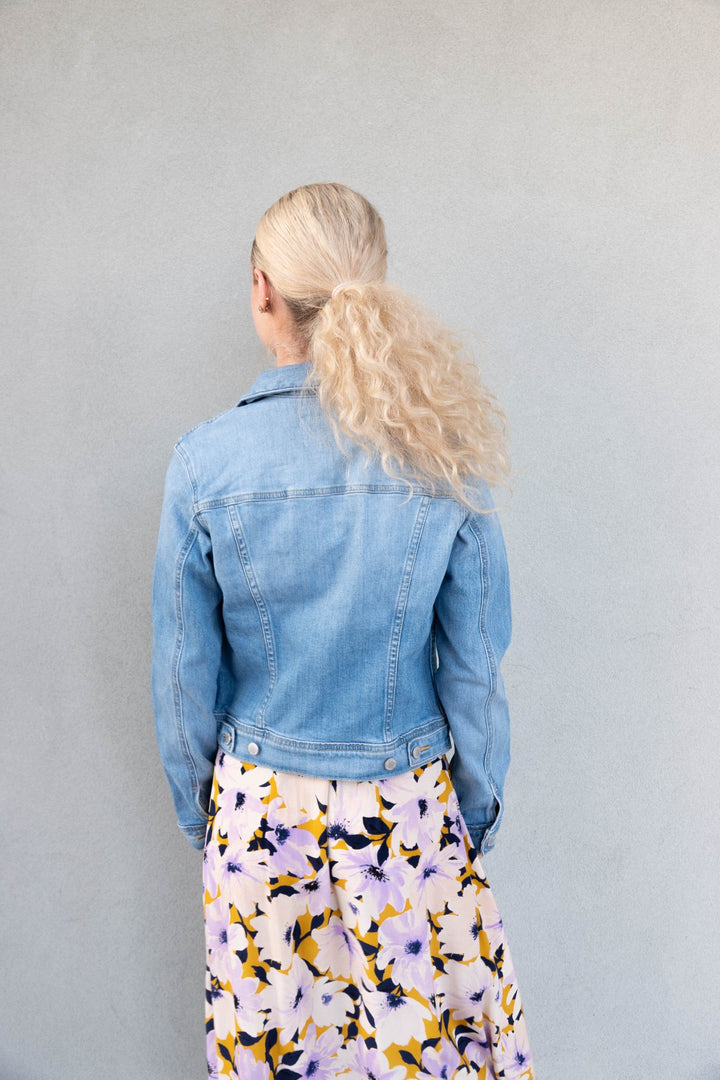 Floral Midi Wrap Dress - Lavender/Mustard - Jaffi's