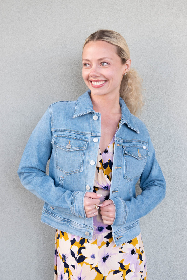 Floral Midi Wrap Dress - Lavender/Mustard - Jaffi's