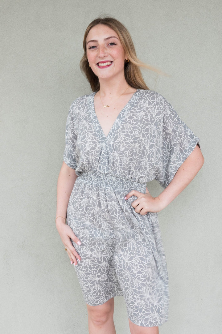 Flynn Mini Dress - Lysoria Grey - Jaffi's