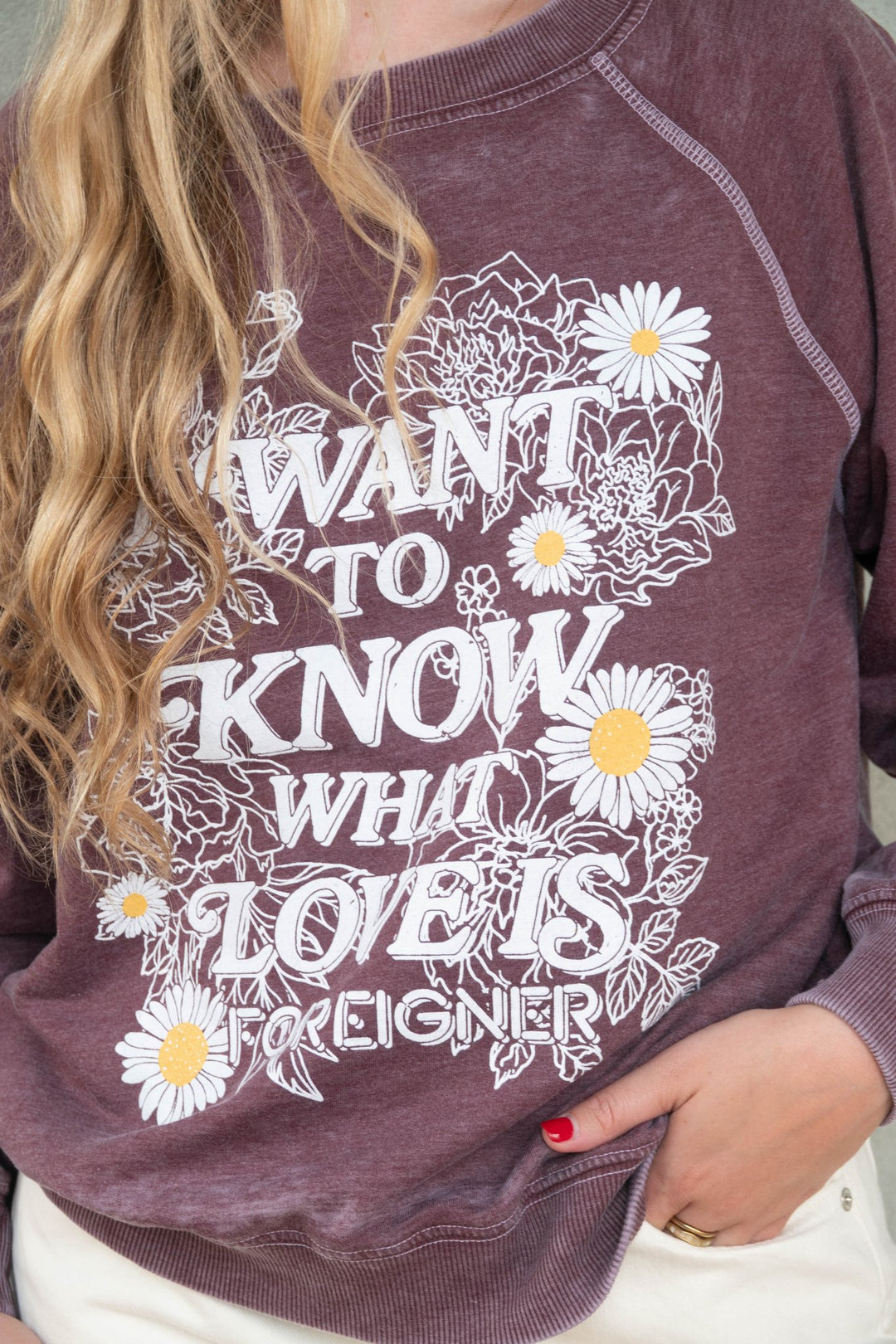 Foreigner Sweatshirt - Vintage Wine - Jaffi&