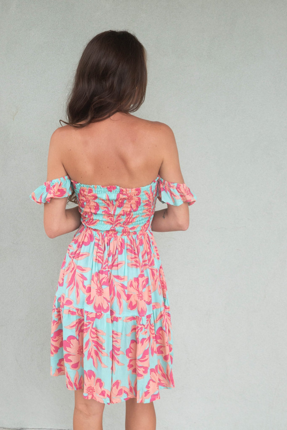 French Mini Dress - Seychelles Turquoise - Jaffi's