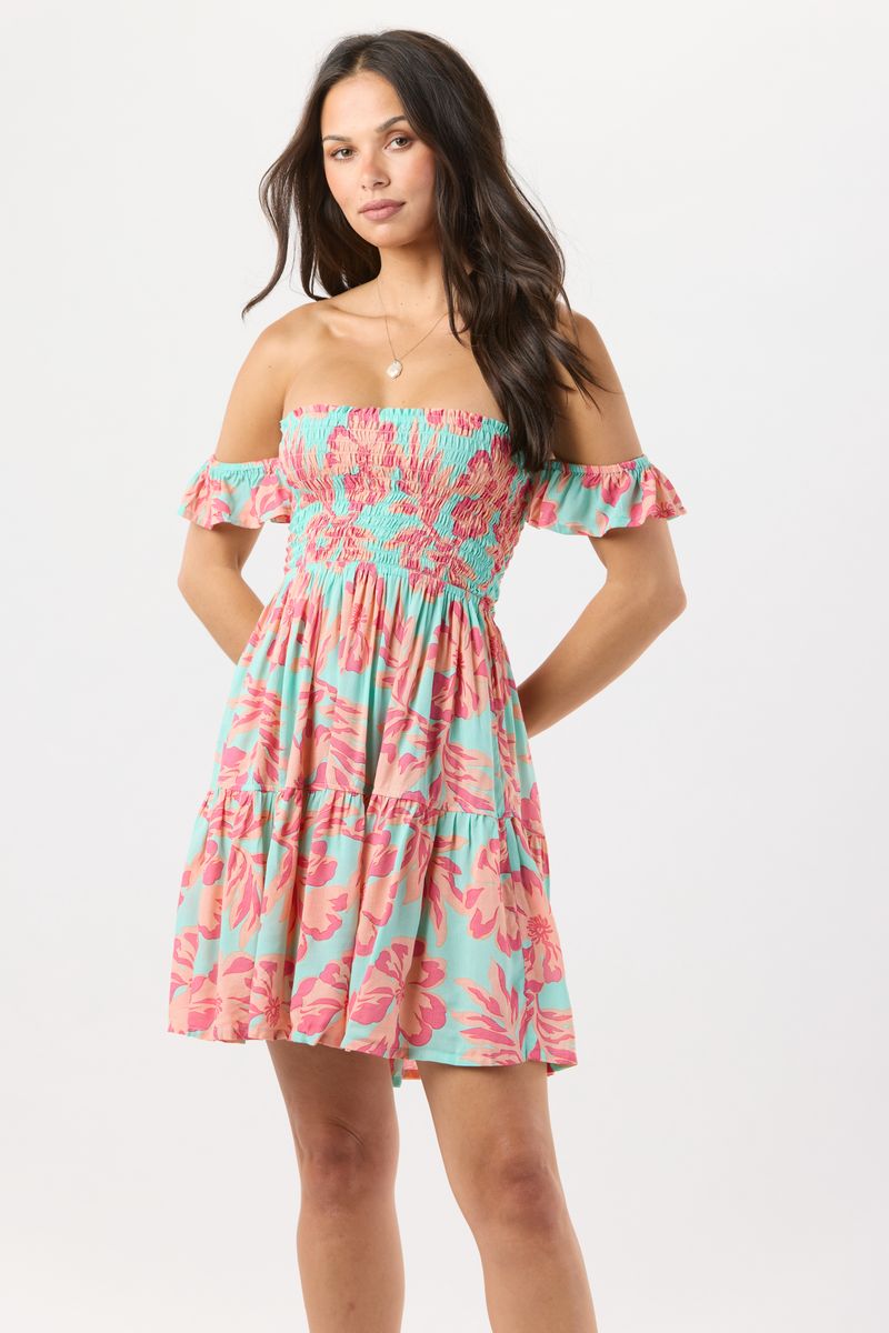 French Mini Dress - Seychelles Turquoise