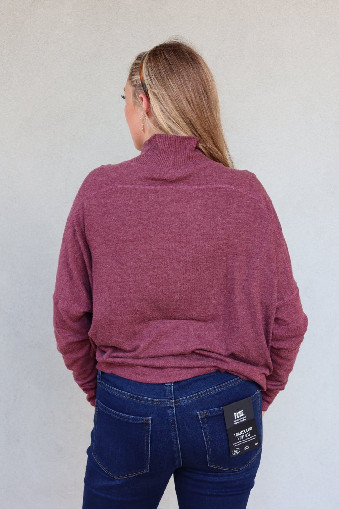 Frida Mock Neck Top - Port Royale - Jaffi&
