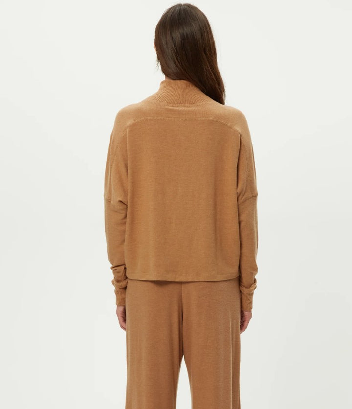 Frida Mock Neck Top - Cumin