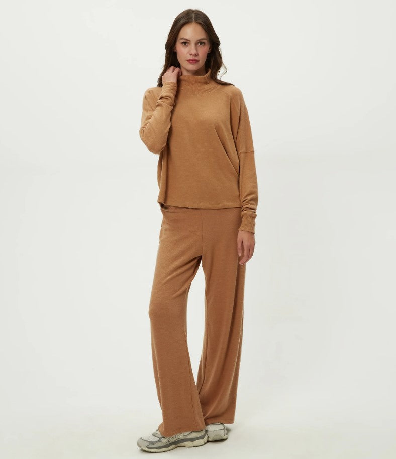 Frida Mock Neck Top - Cumin