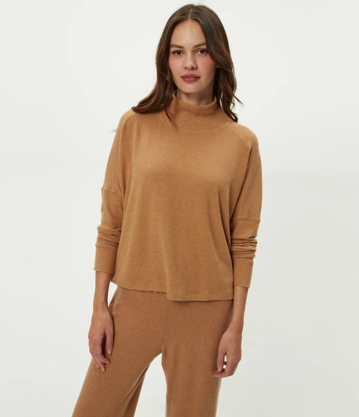 Frida Mock Neck Top - Cumin