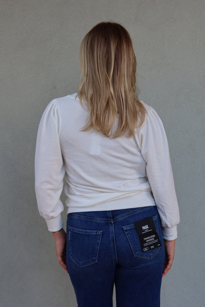 Gabriella V Neck Top - Coconut Milk - Jaffi&
