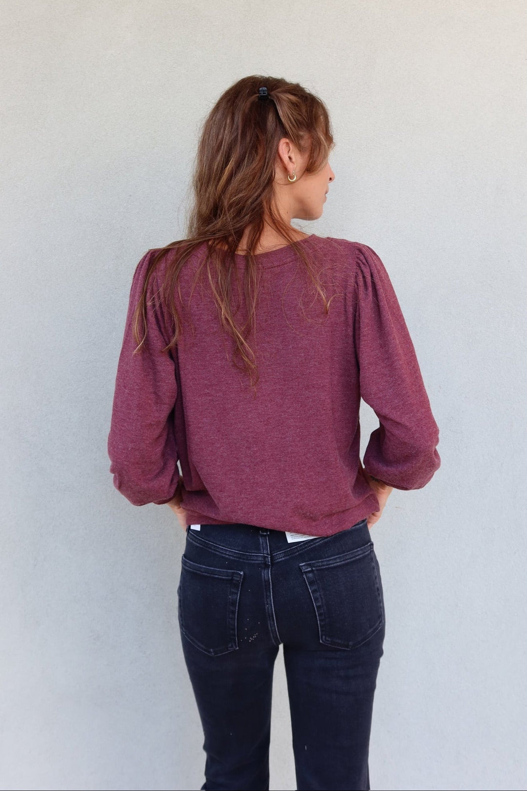 Gabriella V Neck Top - Port Royale - Jaffi&