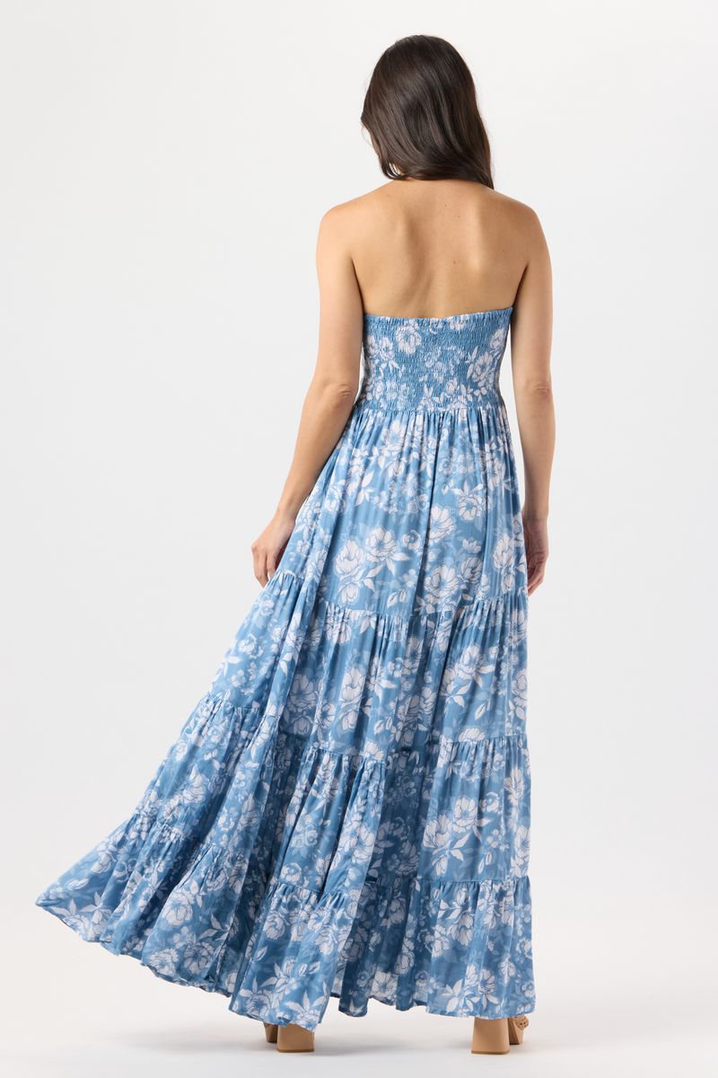 Gardenia Maxi Dress - Garden Reverie Sky