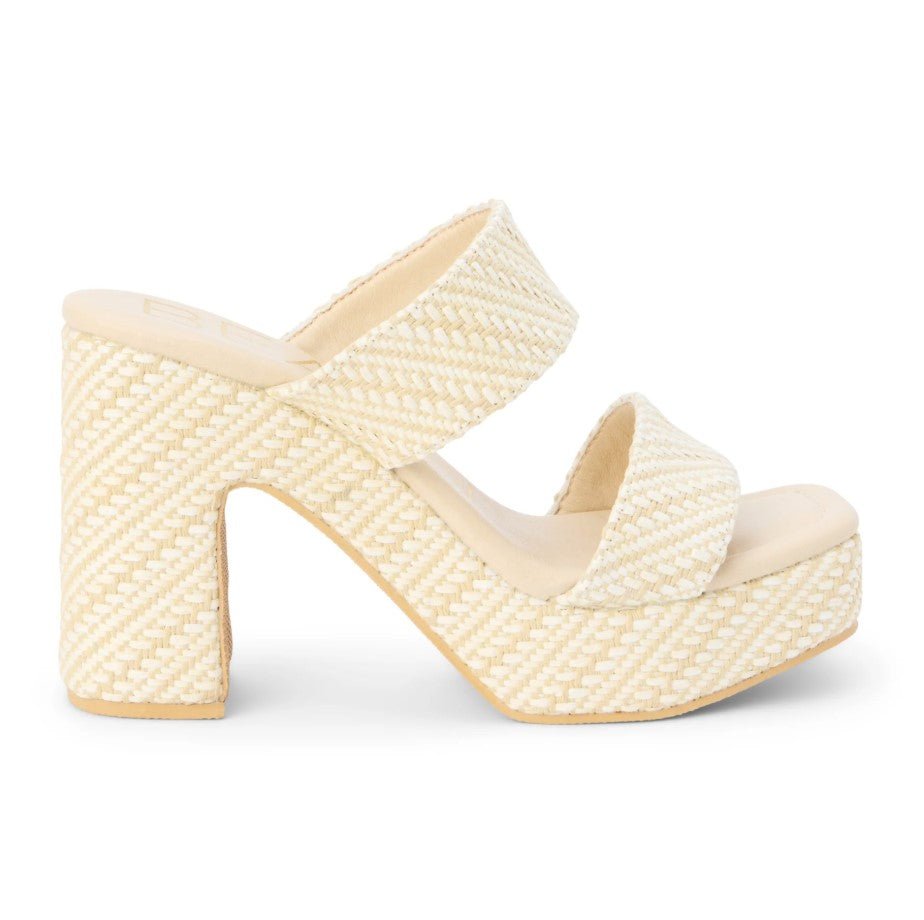 Gem Platform Heel - Cream - Jaffi's