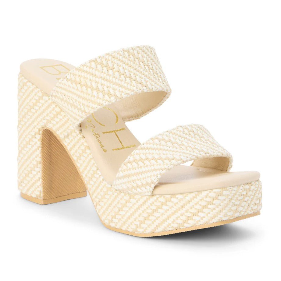 Gem Platform Heel - Cream - Jaffi's