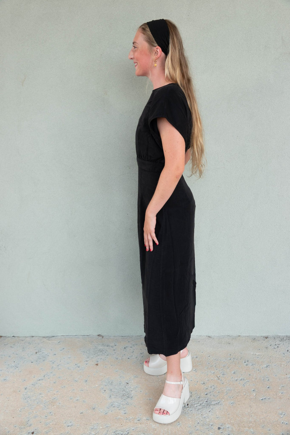 Geneve Midi Dress - Black - Jaffi's