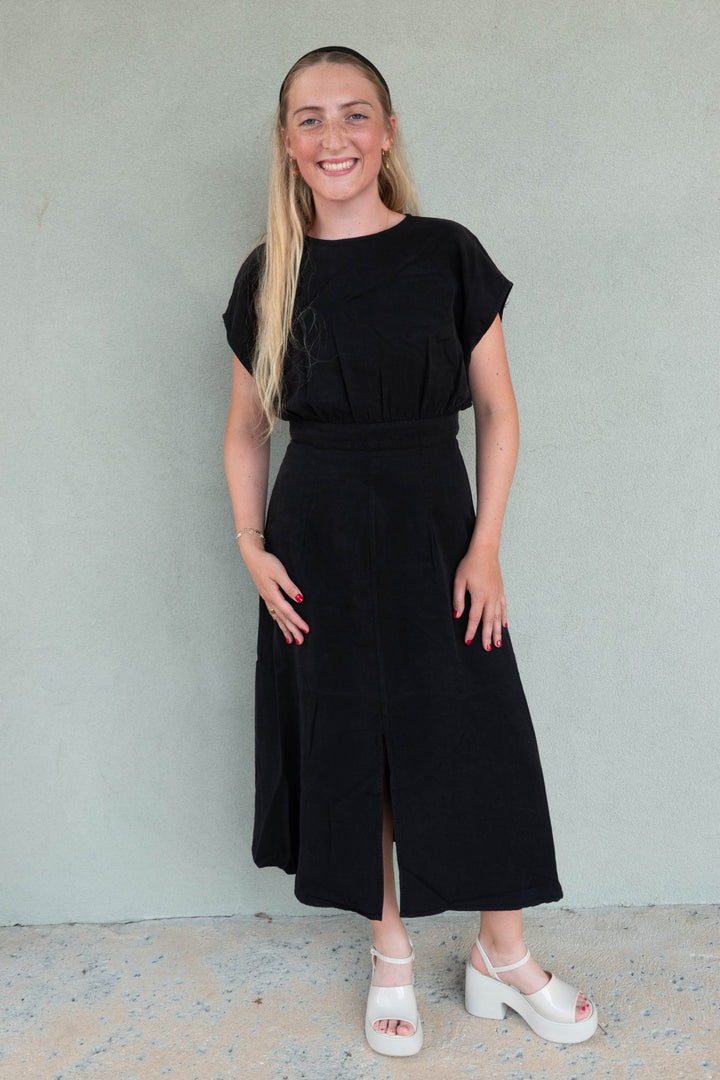 Geneve Midi Dress - Black - Jaffi&