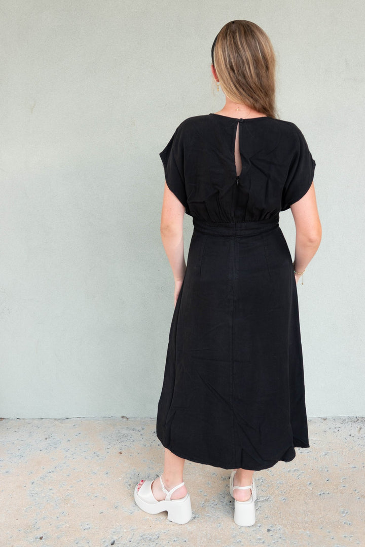 Geneve Midi Dress - Black - Jaffi&