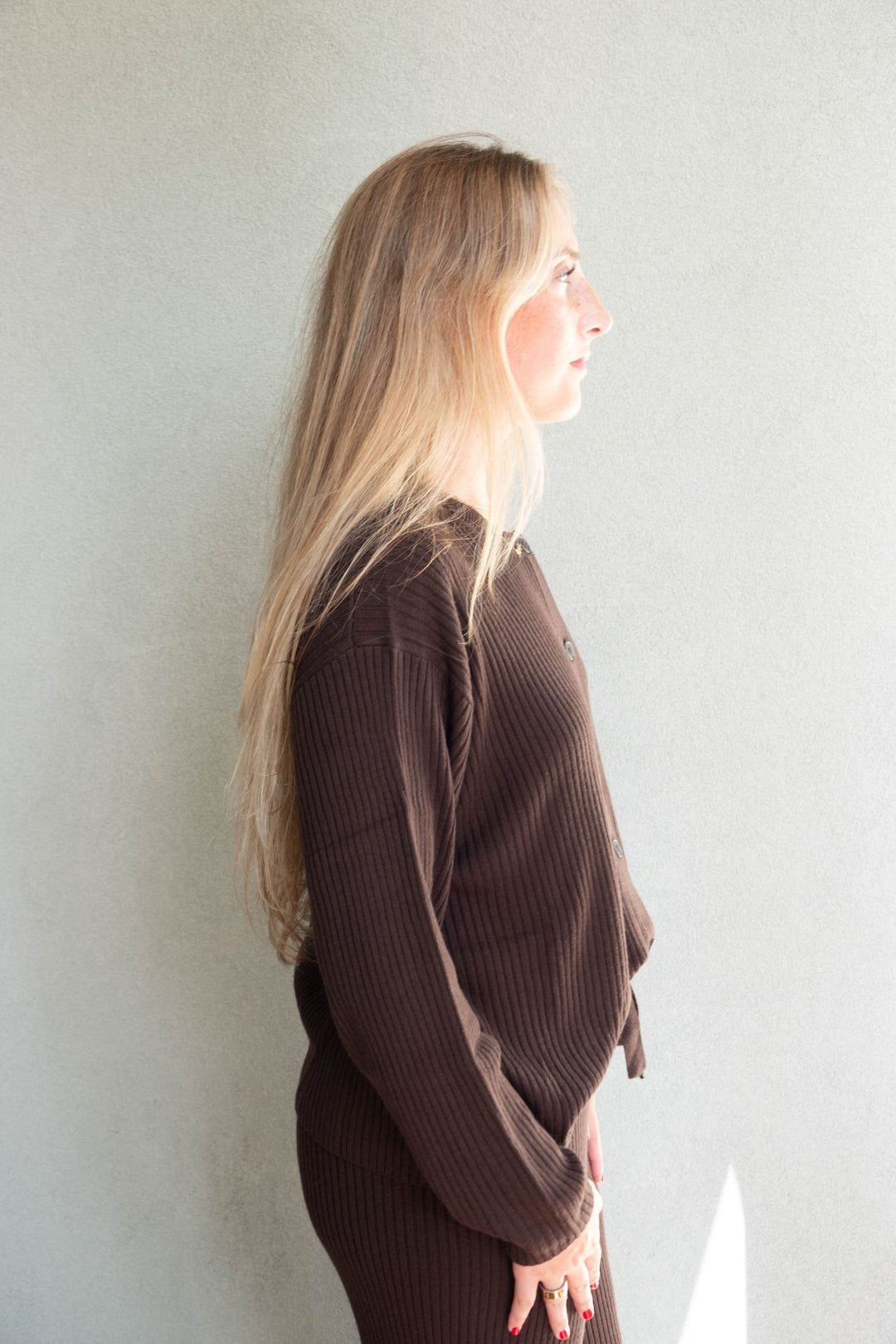 Georgie Rib Cardigan - Java - Jaffi&