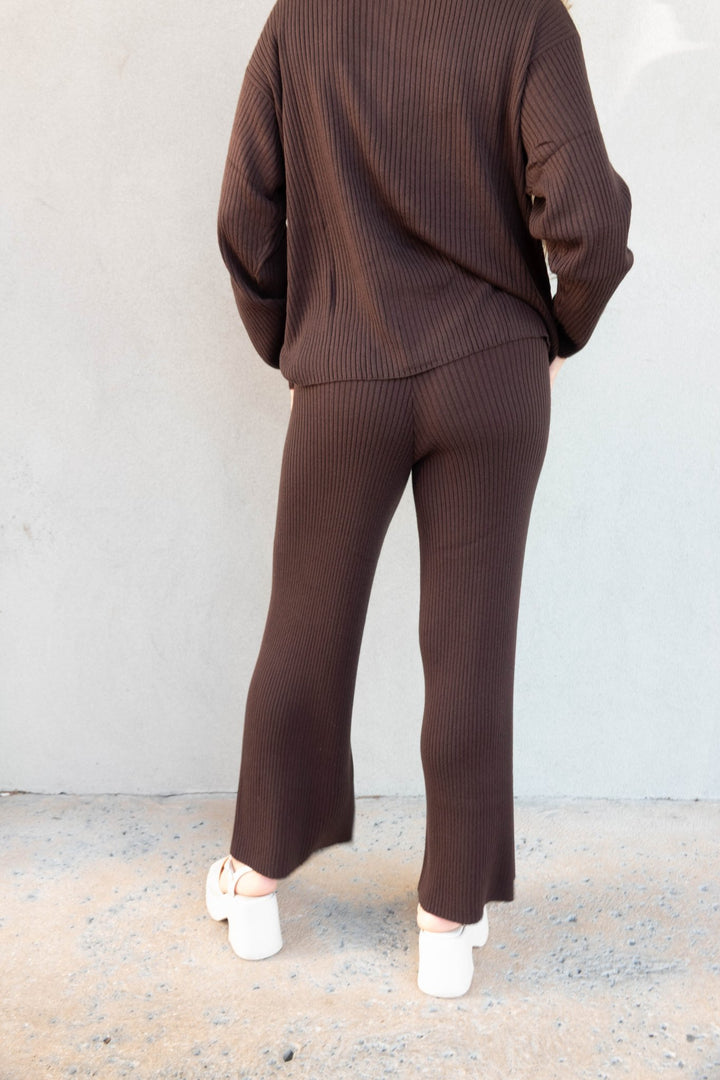 Georgie Rib Sweater Pant - Java - Jaffi&