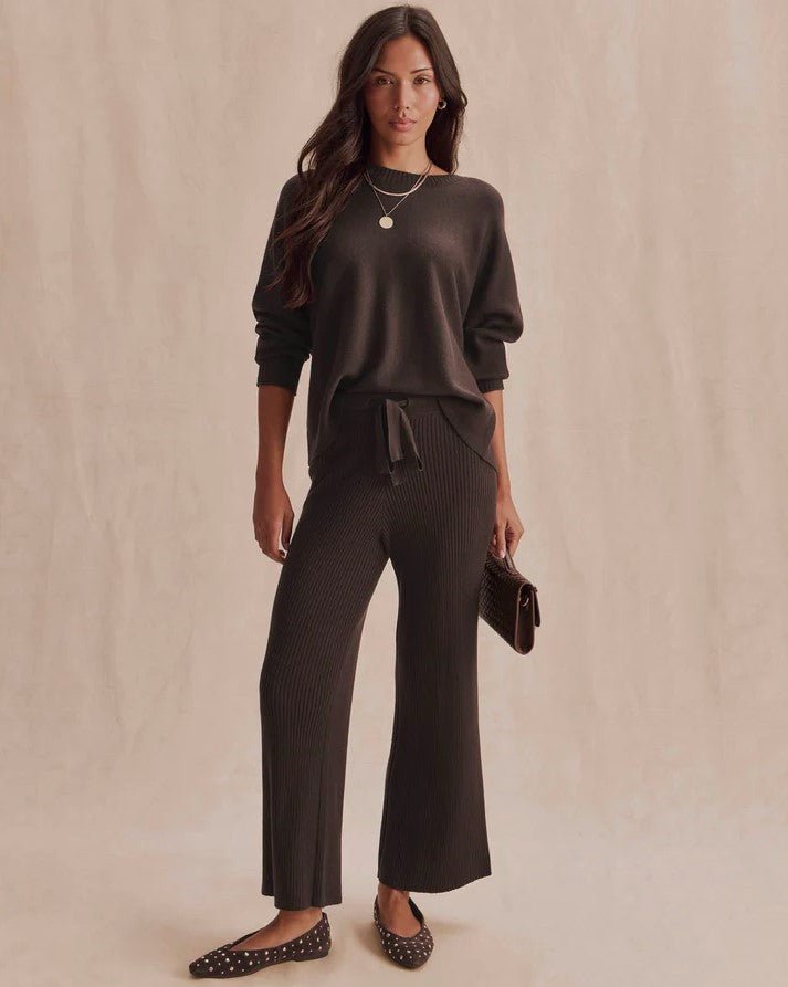 Georgie Rib Sweater Pant - Java - Jaffi&
