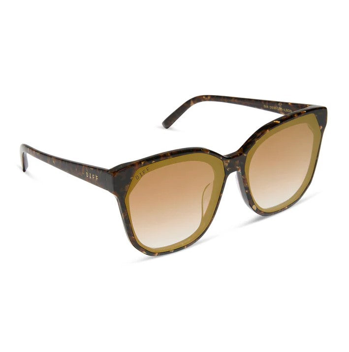 Gia Sunglasses - Glitter Tortoise + Brown Gradient