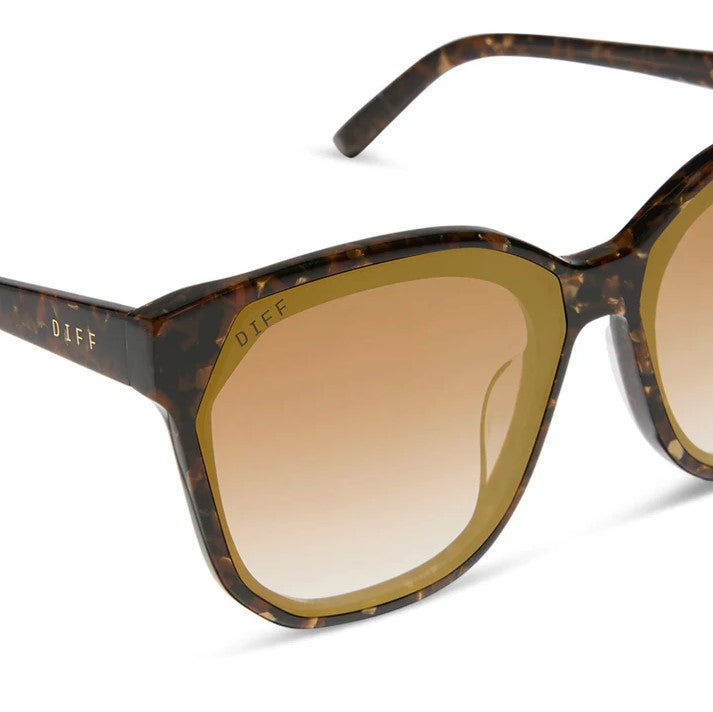 Gia Sunglasses - Glitter Tortoise + Brown Gradient