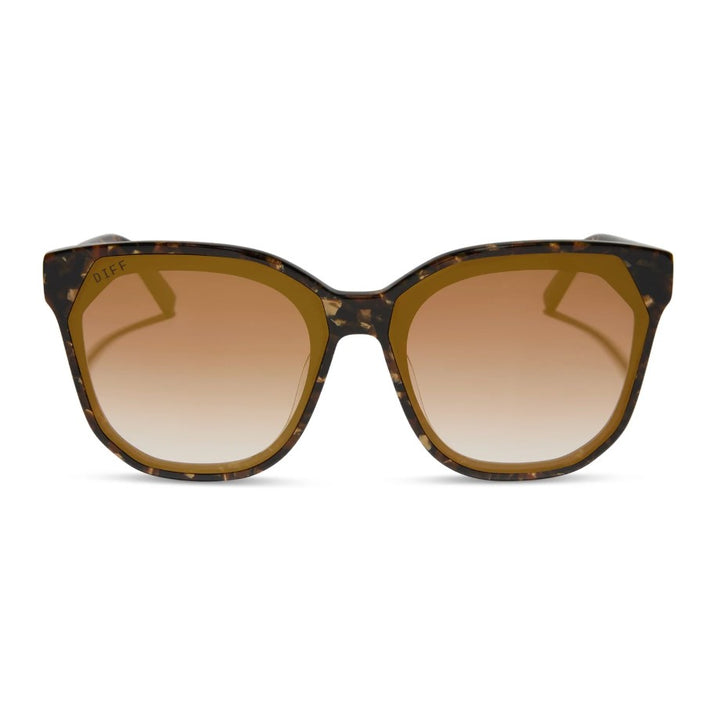 Gia Sunglasses - Glitter Tortoise + Brown Gradient