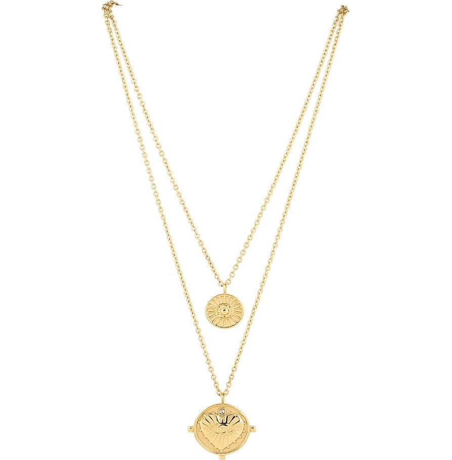 Gigi Double Coin Necklace - Jaffi's