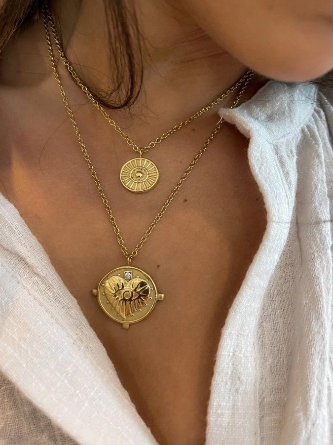 Gigi Double Coin Necklace - Jaffi's
