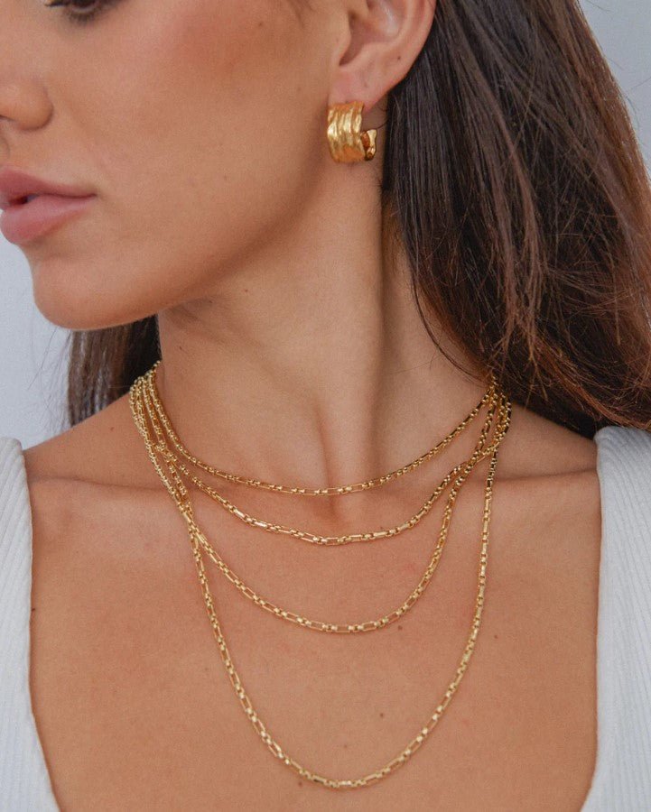 Gina Hammered Hoop - Jaffi's