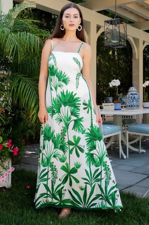 Giselle Dress - Green Bali Jungle - Jaffi's