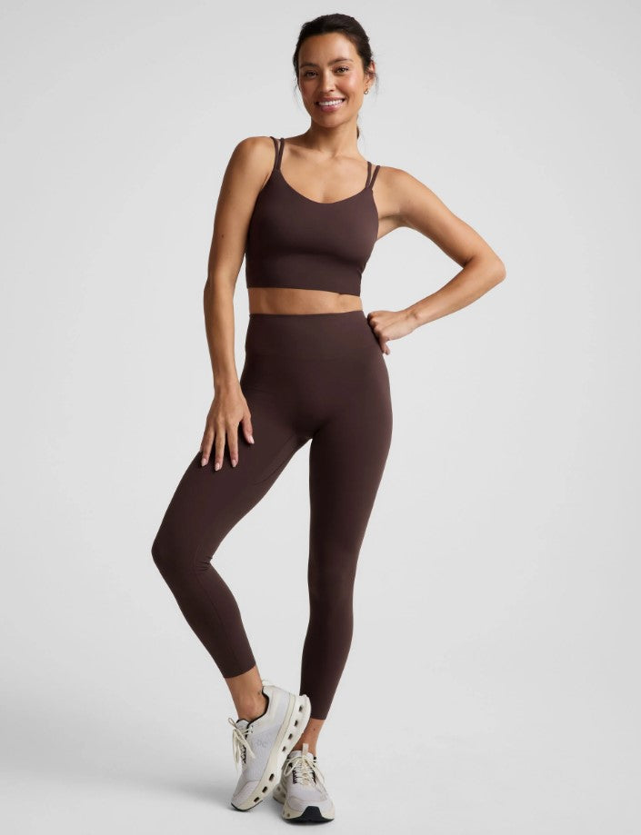 Glowzone High Waist Midi Legging - Cocoa Plum