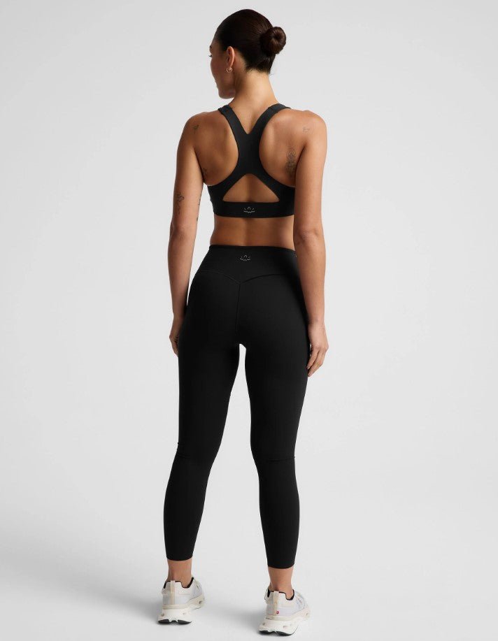 Glowzone High Waist Midi Legging - Pitch Black - Jaffi's