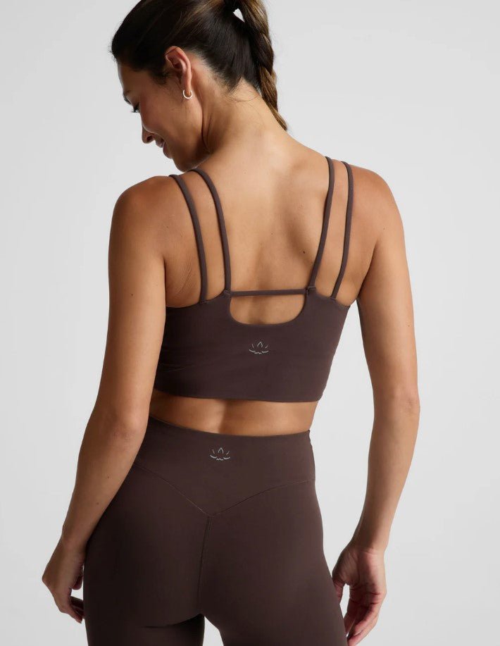 Glowzone Strappy Crop Tank - Cocoa Plum - Jaffi&