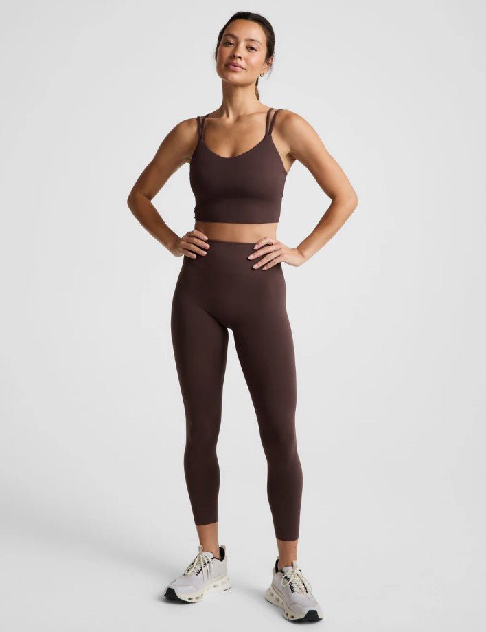 Glowzone Strappy Crop Tank - Cocoa Plum - Jaffi&