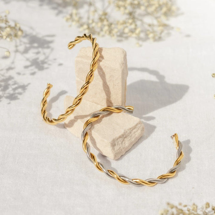 Gold All Love Cuff Bracelet - Jaffi&