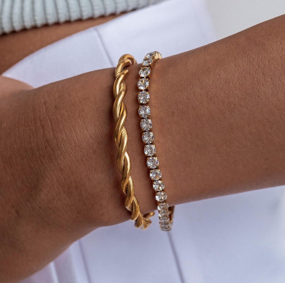 Gold All Love Cuff Bracelet - Jaffi's