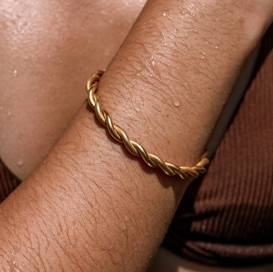 Gold All Love Cuff Bracelet - Jaffi's