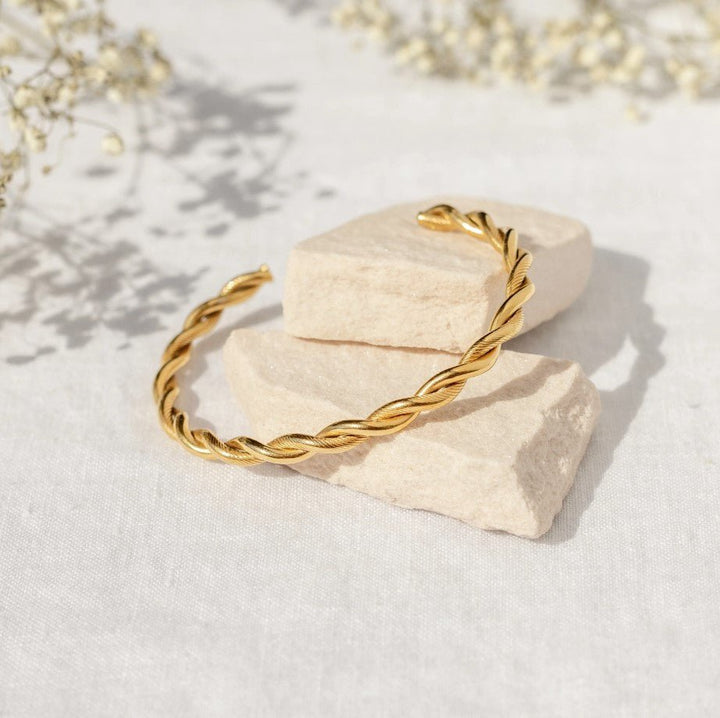 Gold All Love Cuff Bracelet - Jaffi&