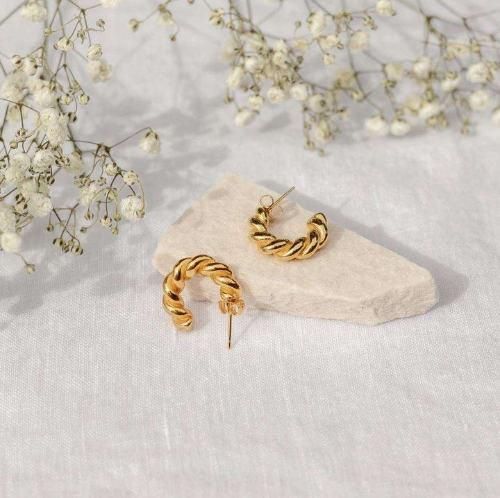 Gold All Love Hoop Earrings - Jaffi&
