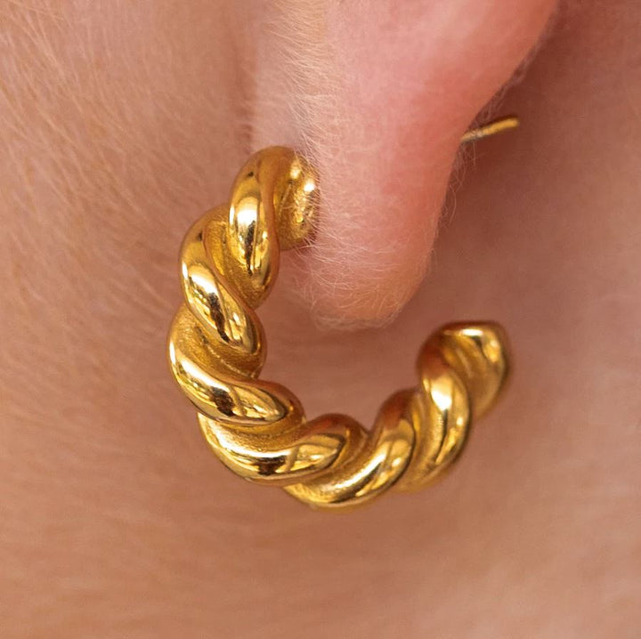 Gold All Love Hoop Earrings - Jaffi&