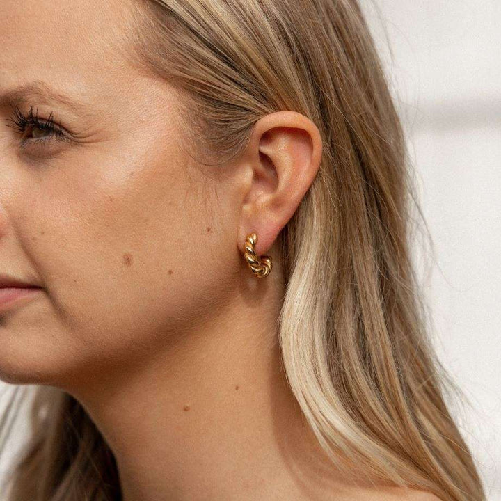 Gold All Love Hoop Earrings - Jaffi&