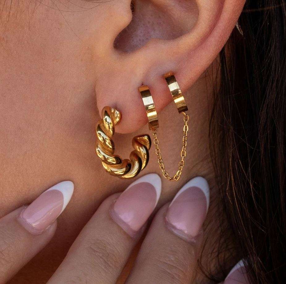 Gold All Love Hoop Earrings - Jaffi's