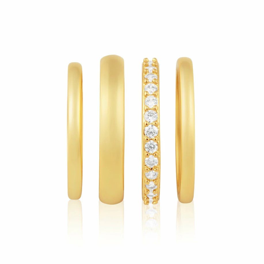 Gold Faye Ring Stack - Jaffi's