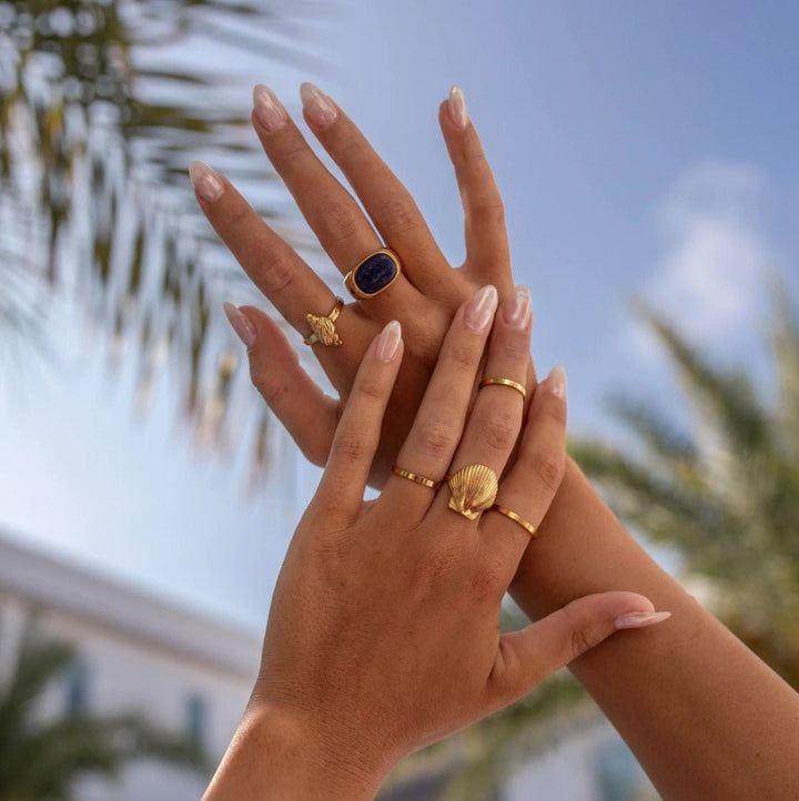 Gold Marella Seashell Ring - Jaffi's
