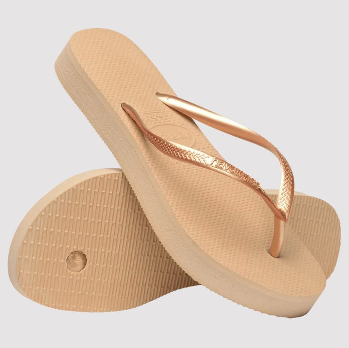 Golden Slim Flatform Sandal