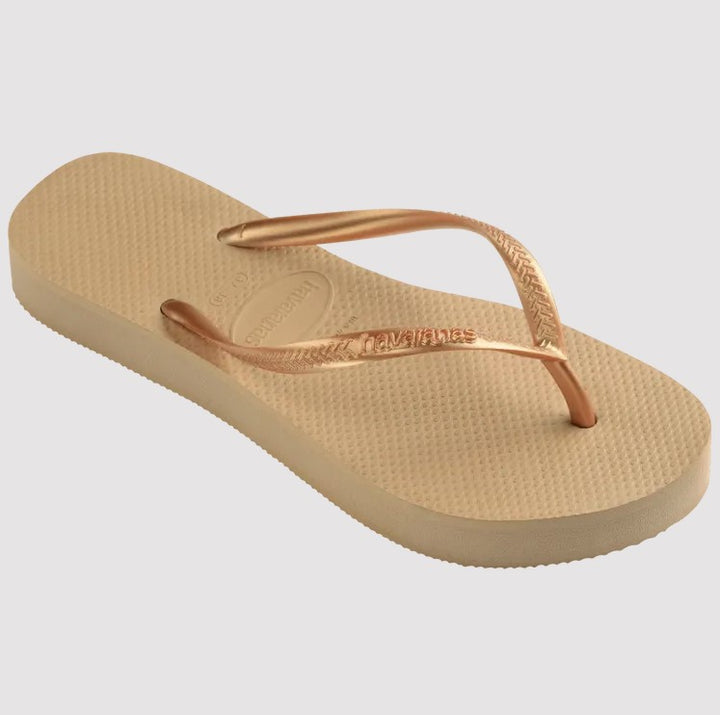 Golden Slim Flatform Sandal