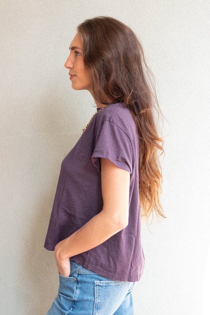 Grayson Crop Tee - Boysenberry - Jaffi&