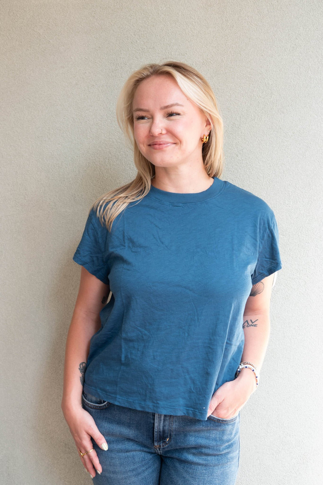 Grayson Crop Tee - Lagoon - Jaffi&