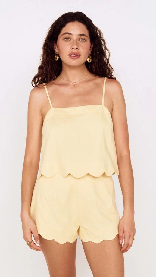 Grazia Scallop Hem Cami - Butter - Jaffi's