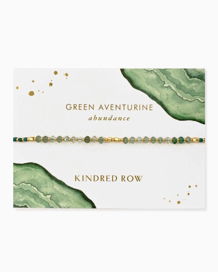 Healing Gemstone Stacking Bracelet - Green Adventurine