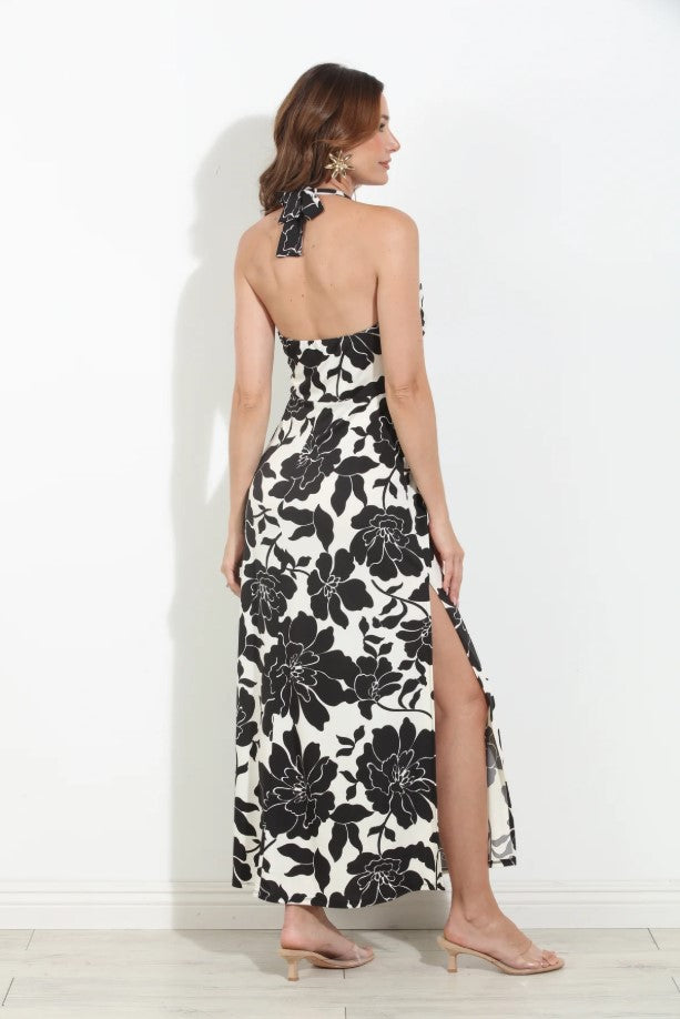 Stretch Halter Maxi Dress - Eloise