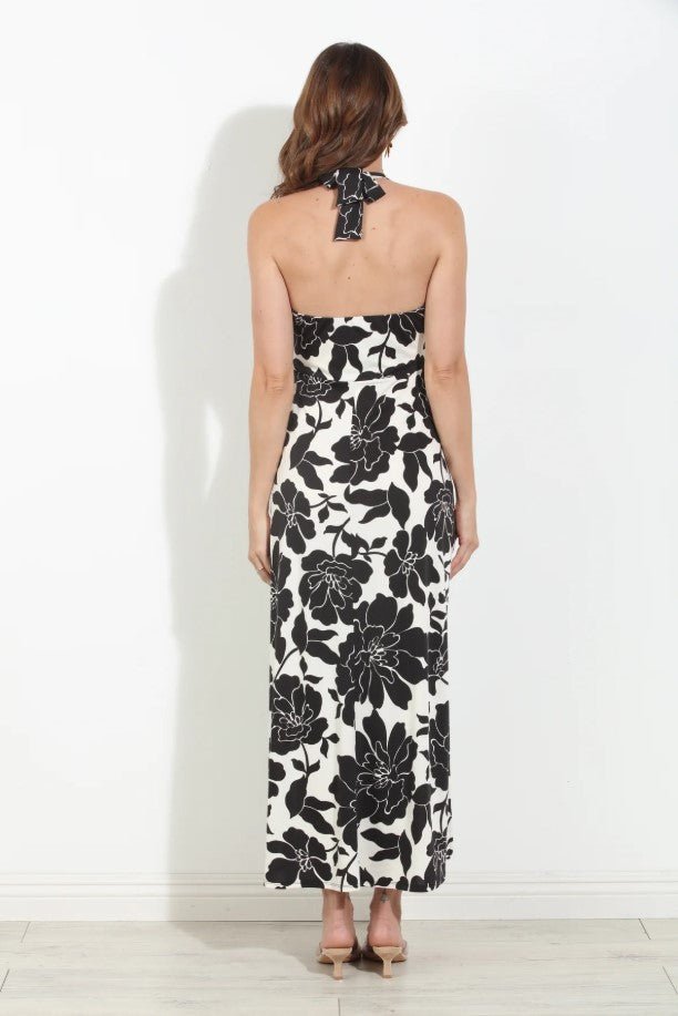 Stretch Halter Maxi Dress - Eloise